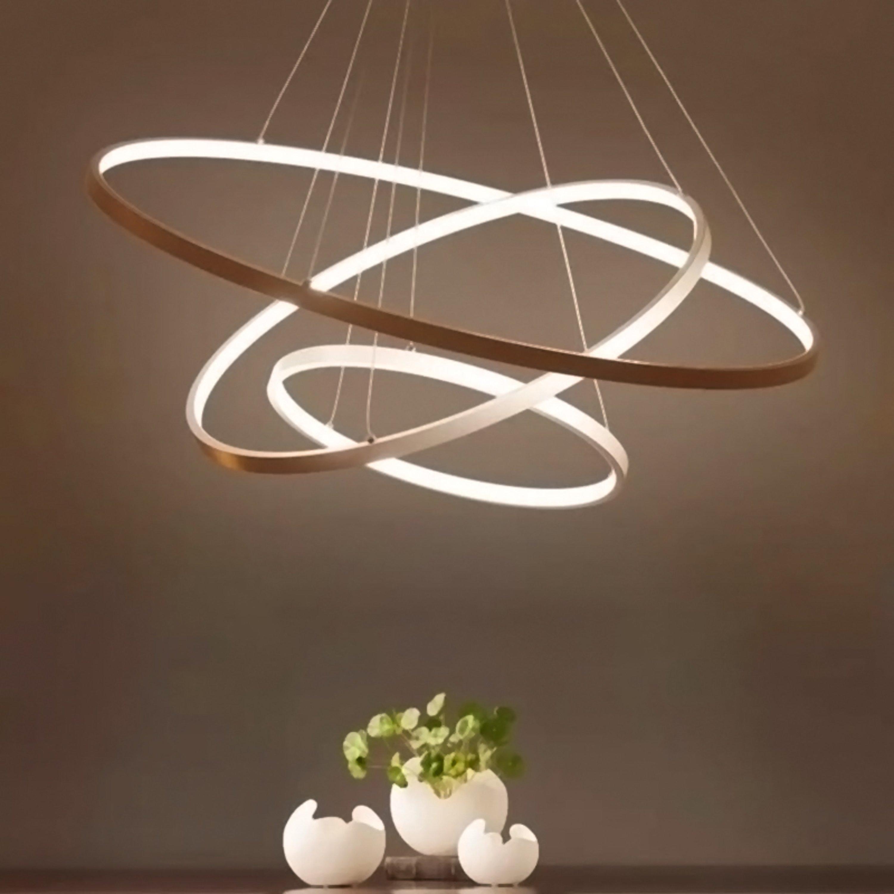 White - Kabinet UK - Modern Tiered LED Ceiling Hanging Pendant Light - 1