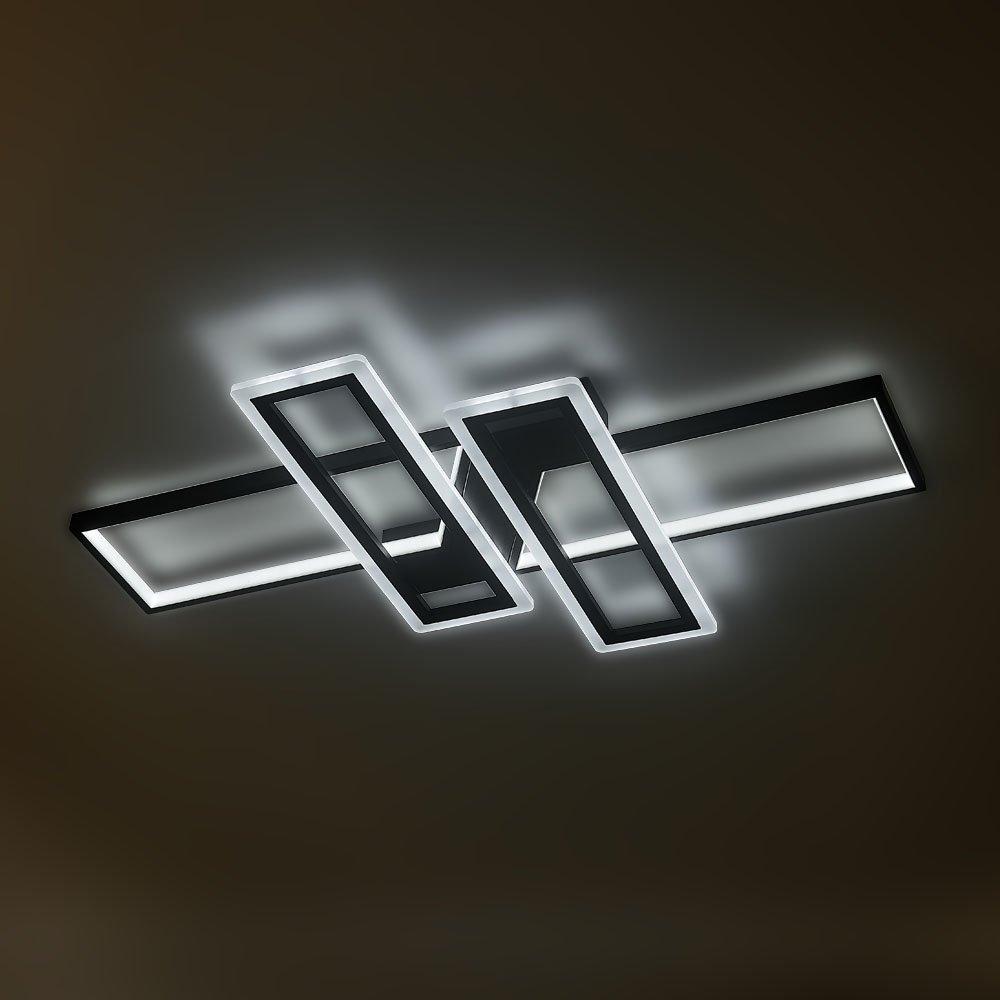 Black - Kabinet UK - Geometric Black Frame LED Ceiling Light - 1