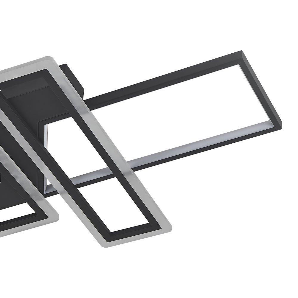 Black - Kabinet UK - Geometric Black Frame LED Ceiling Light - 5