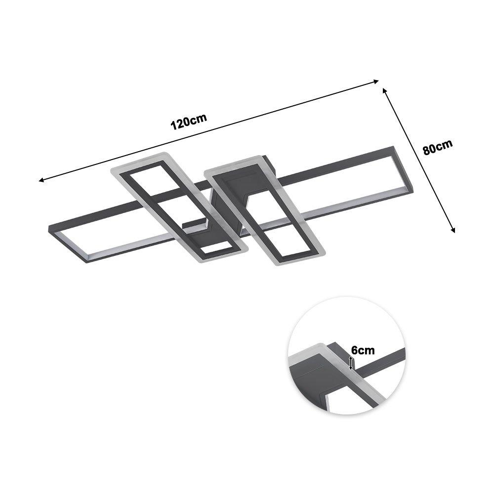 Black - Kabinet UK - Geometric Black Frame LED Ceiling Light - 6