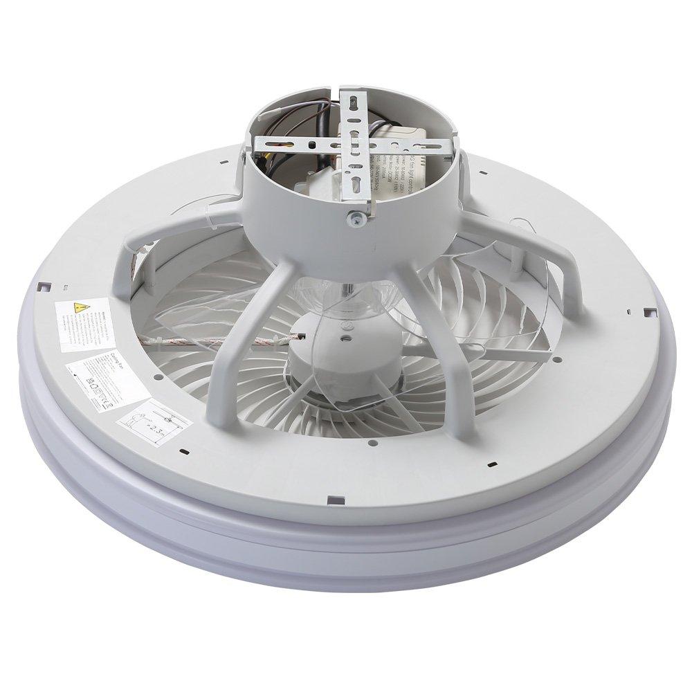 White - Kabinet UK - 21-inch Acrylic Ceiling Mount LED Fan Light - 4