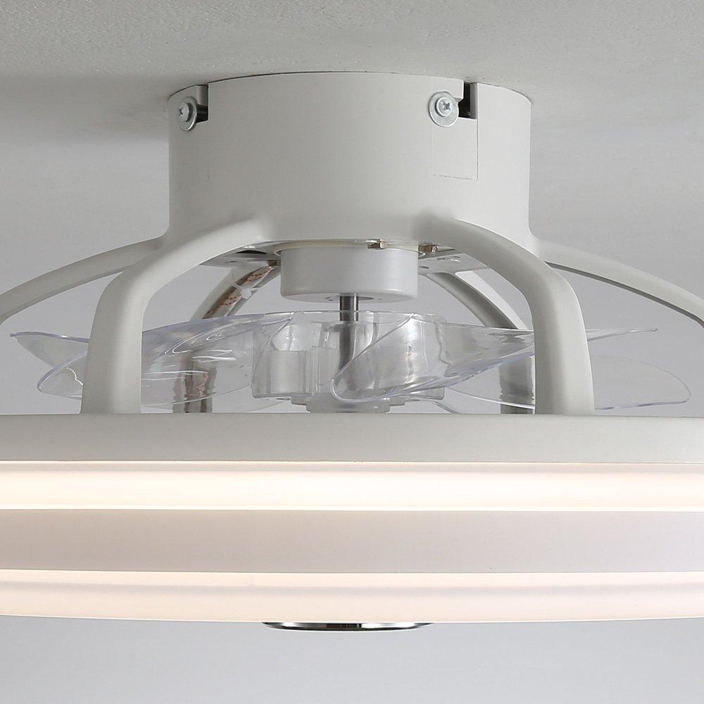 White - Kabinet UK - 21-inch Acrylic Ceiling Mount LED Fan Light - 7