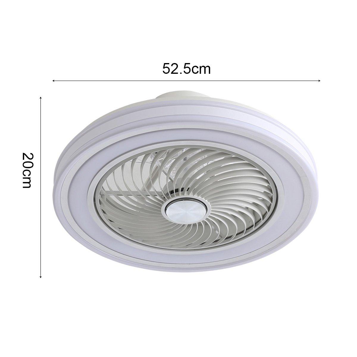 White - Kabinet UK - 21-inch Acrylic Ceiling Mount LED Fan Light - 8