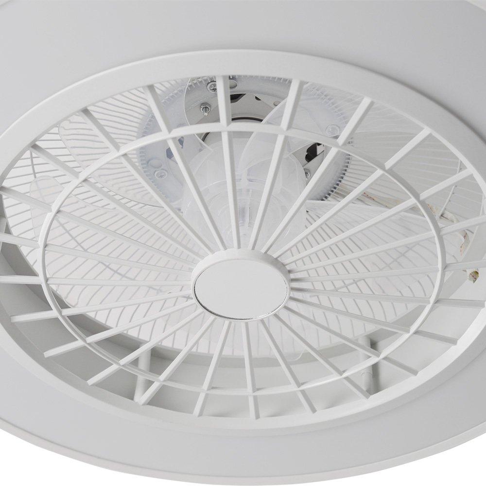 White - Kabinet UK - Round Acrylic Ceiling Mount LED Fan Light - 5