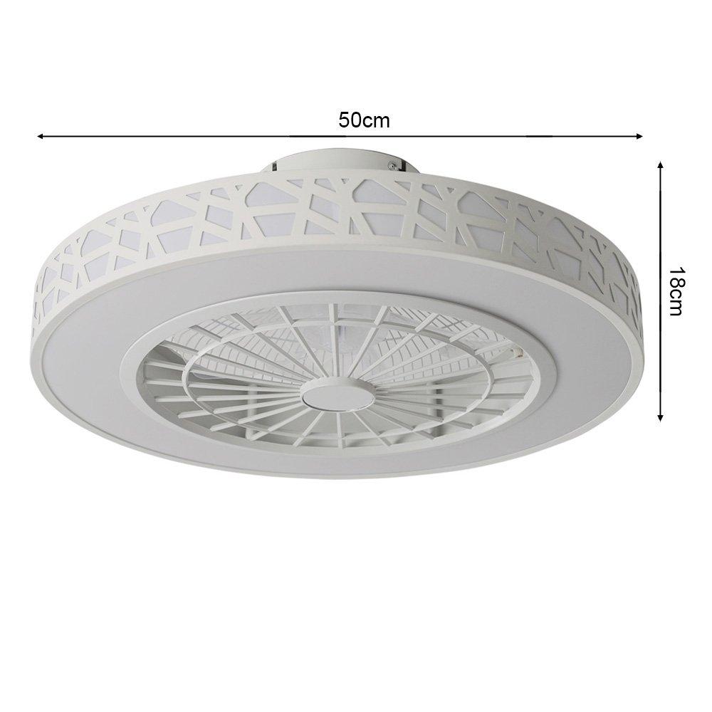 White - Kabinet UK - Round Acrylic Ceiling Mount LED Fan Light - 8