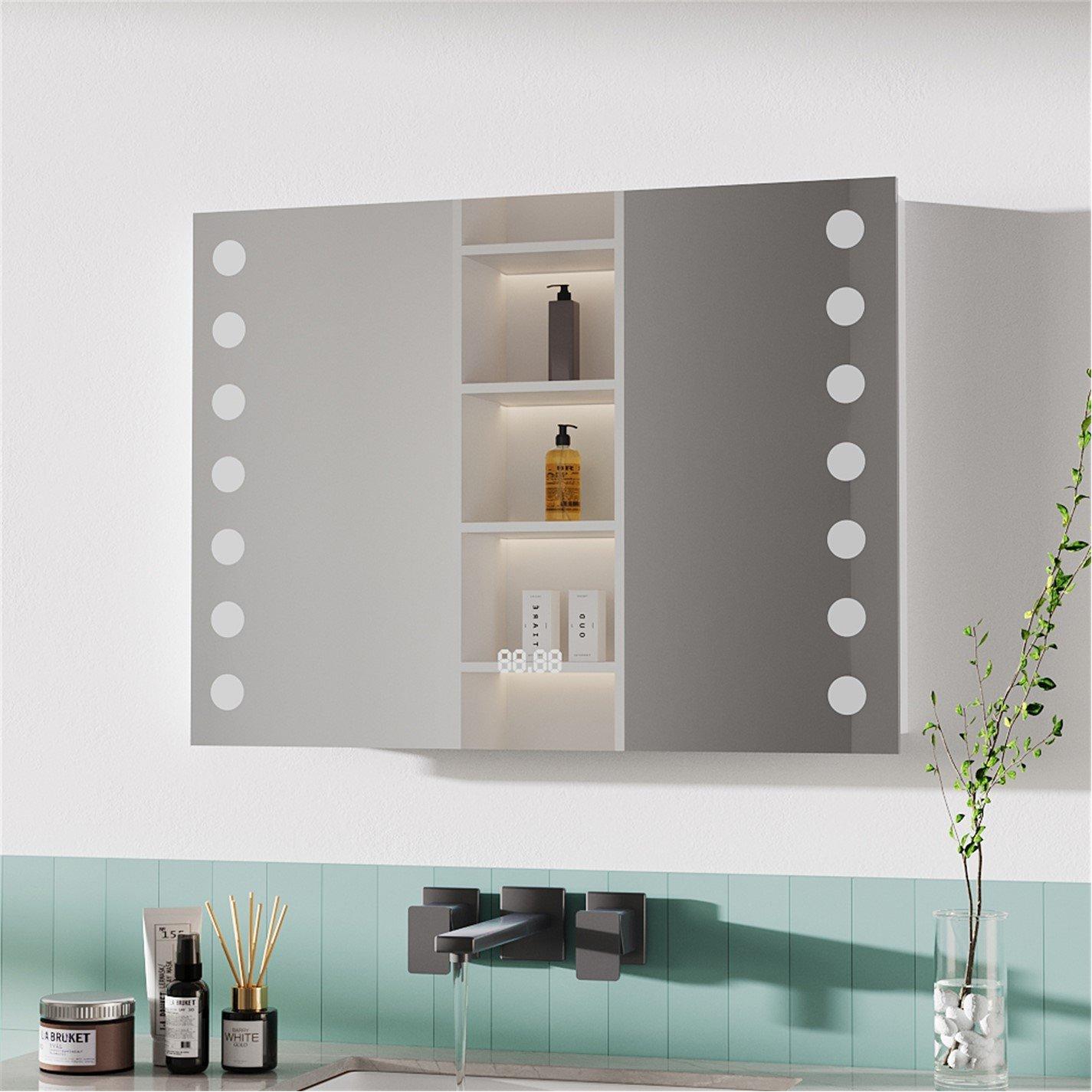 White - Kabinet UK - Modern Fog-Free LED Bathroom Mirror Surface Mount - 3
