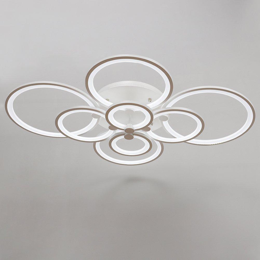 White - Kabinet UK - LED Semi Flush Ceiling Light for Nordic Decor - 1