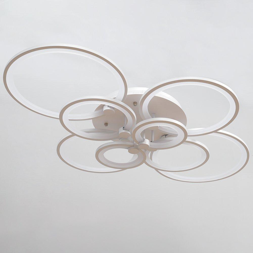 White - Kabinet UK - LED Semi Flush Ceiling Light for Nordic Decor - 2