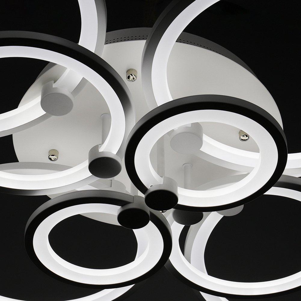 White - Kabinet UK - LED Semi Flush Ceiling Light for Nordic Decor - 5