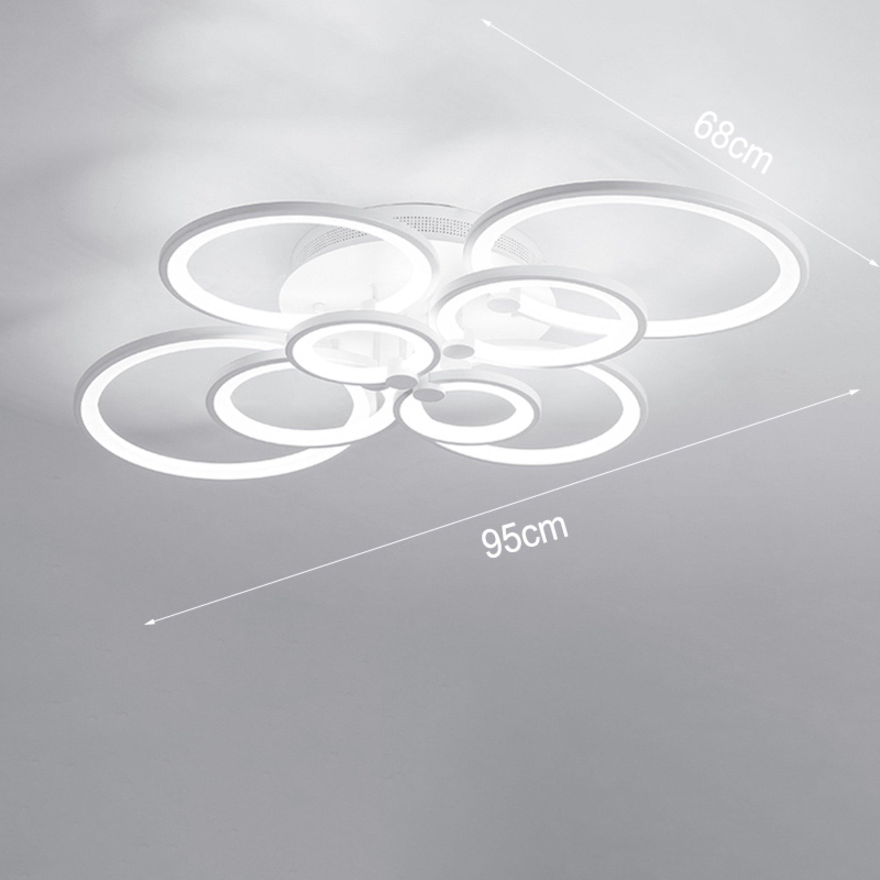 White - Kabinet UK - LED Semi Flush Ceiling Light for Nordic Decor - 6