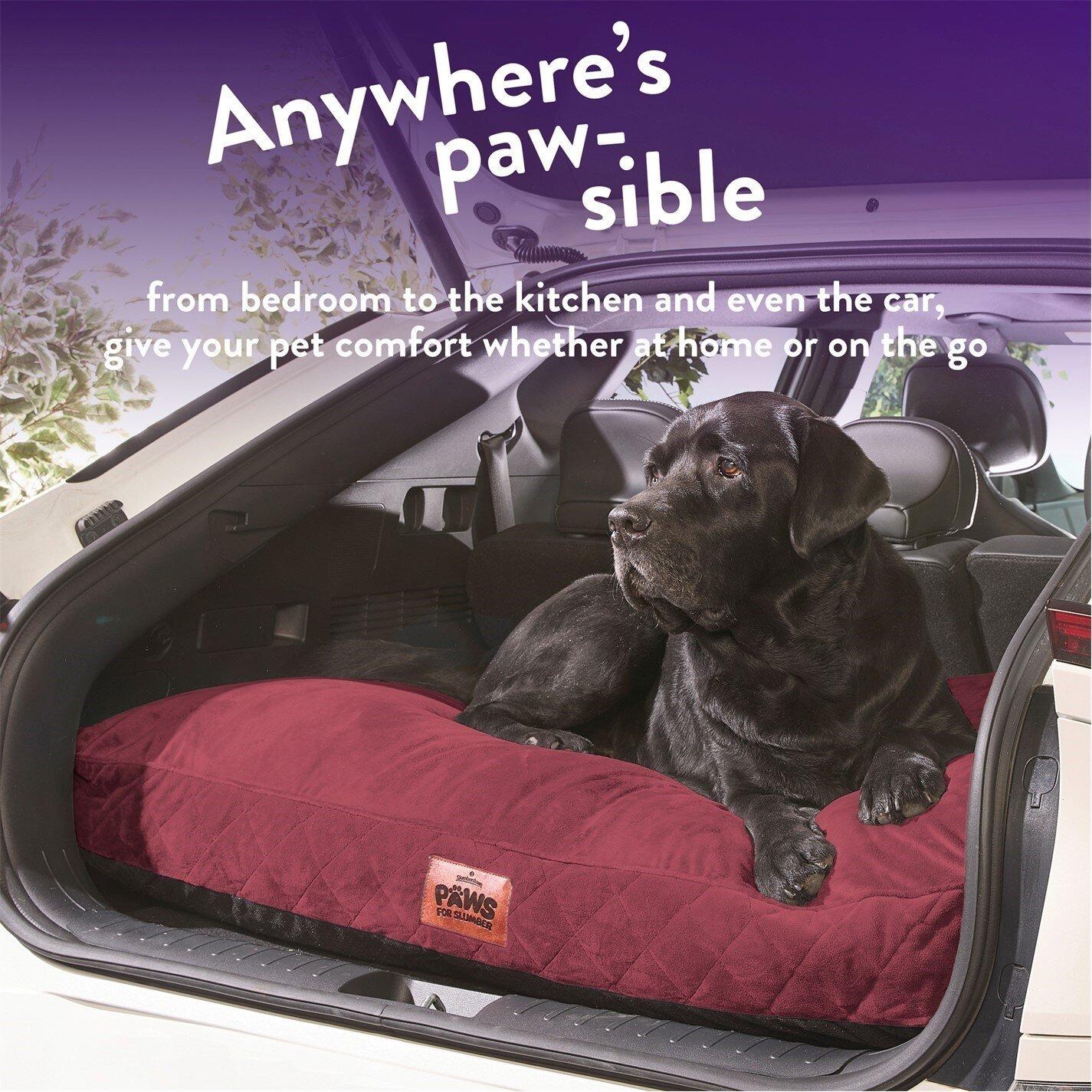 Burgundy - Slumberdown - Paws for Slumber Padded Pet Bed Burgundy - 7