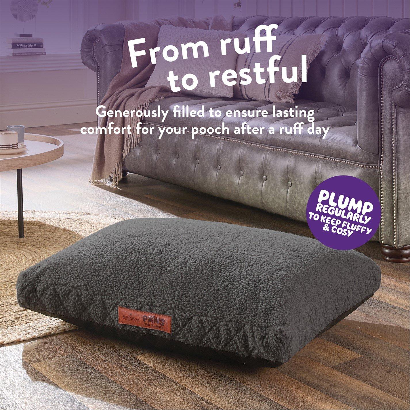 Charcoal - Slumberdown - Paws for Slumber Sherpa Pet Bed Charcoal - 4