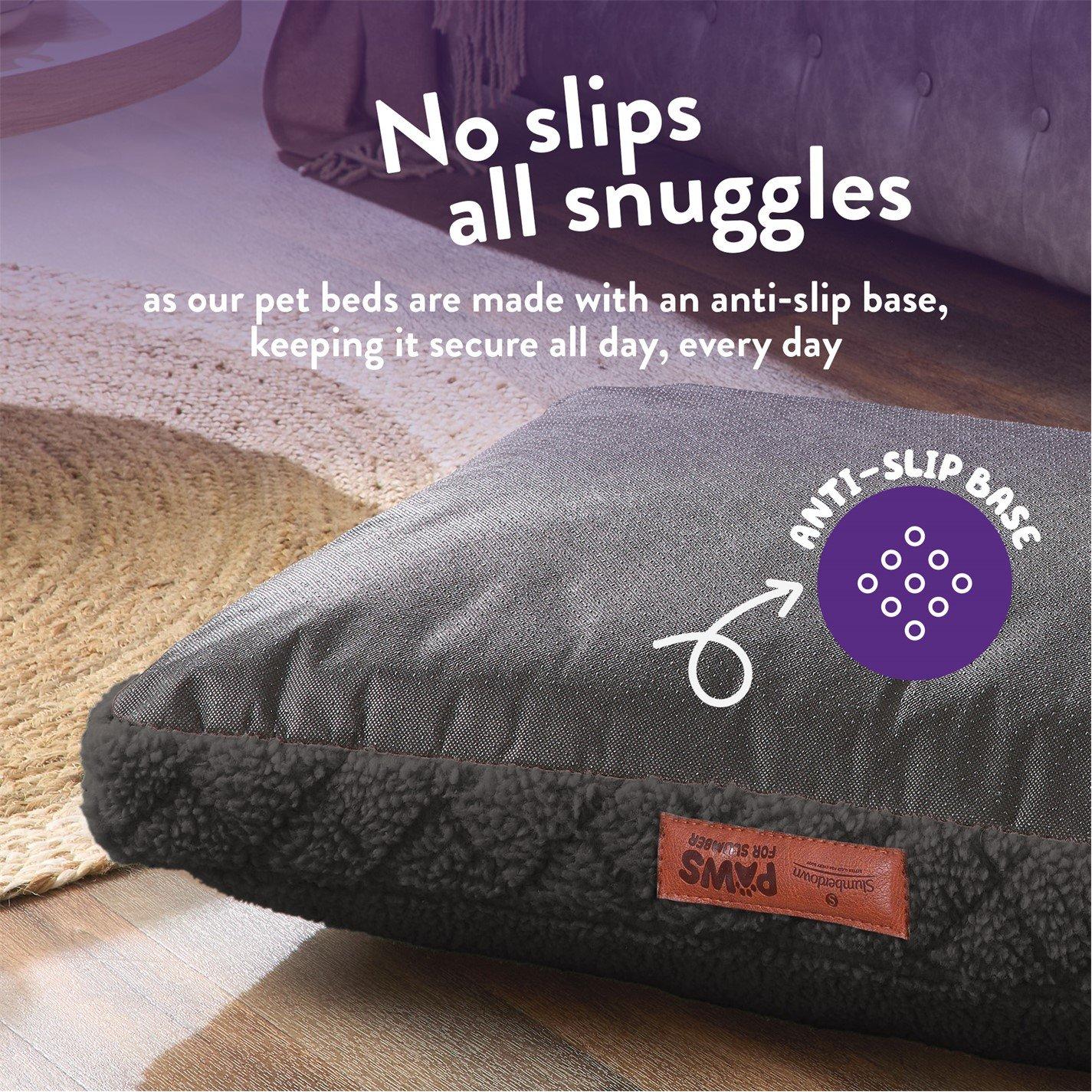 Charcoal - Slumberdown - Paws for Slumber Sherpa Pet Bed Charcoal - 5