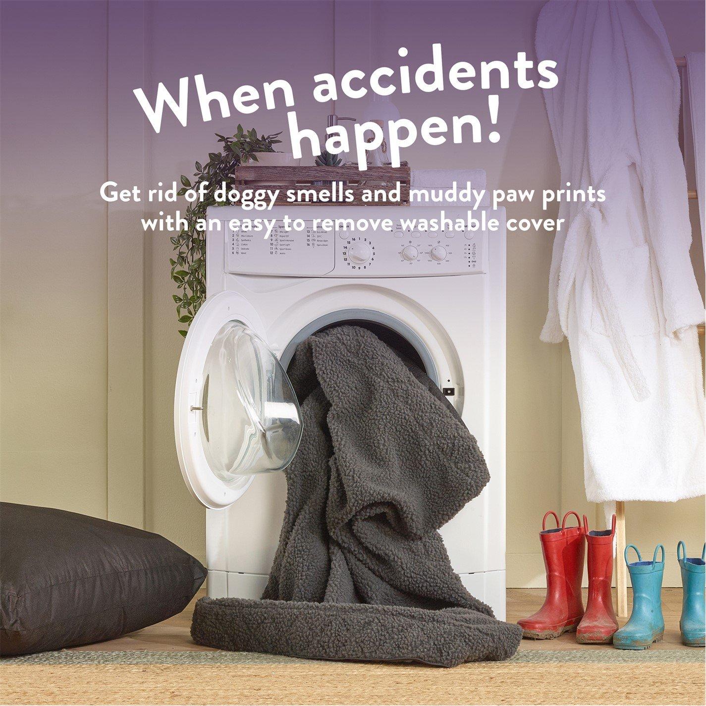 Charcoal - Slumberdown - Paws for Slumber Sherpa Pet Bed Charcoal - 8