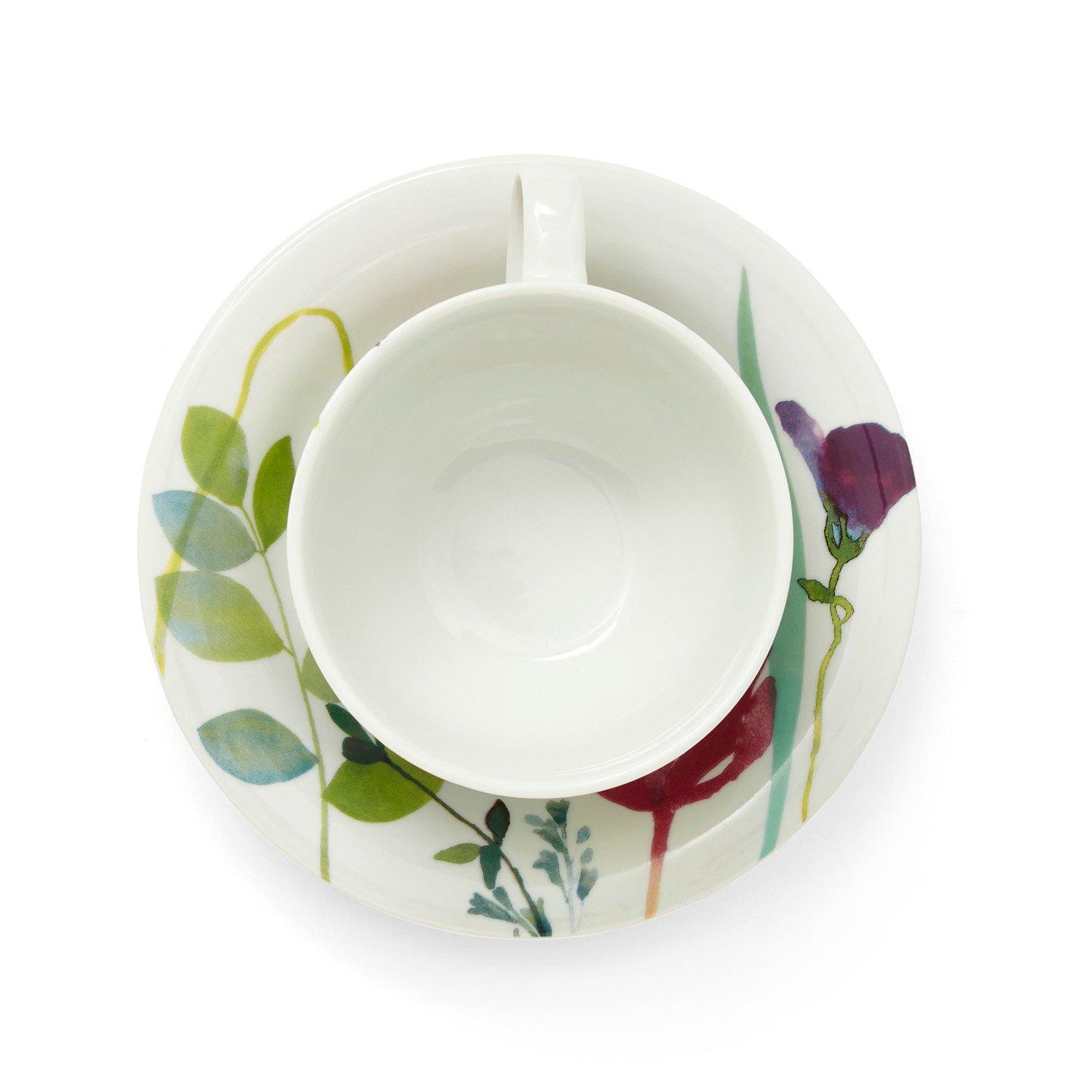 Multi - Portmeirion Water Garden - Portmeirion Water Garden Cup and Saucer Set of 4 - 2
