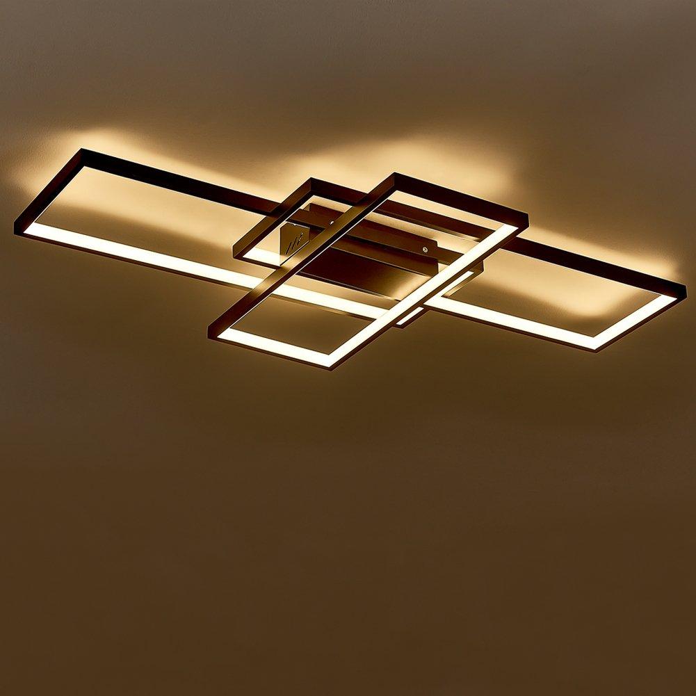Kabinet Uk  Rectangular Led Semi-Flush Light - Black