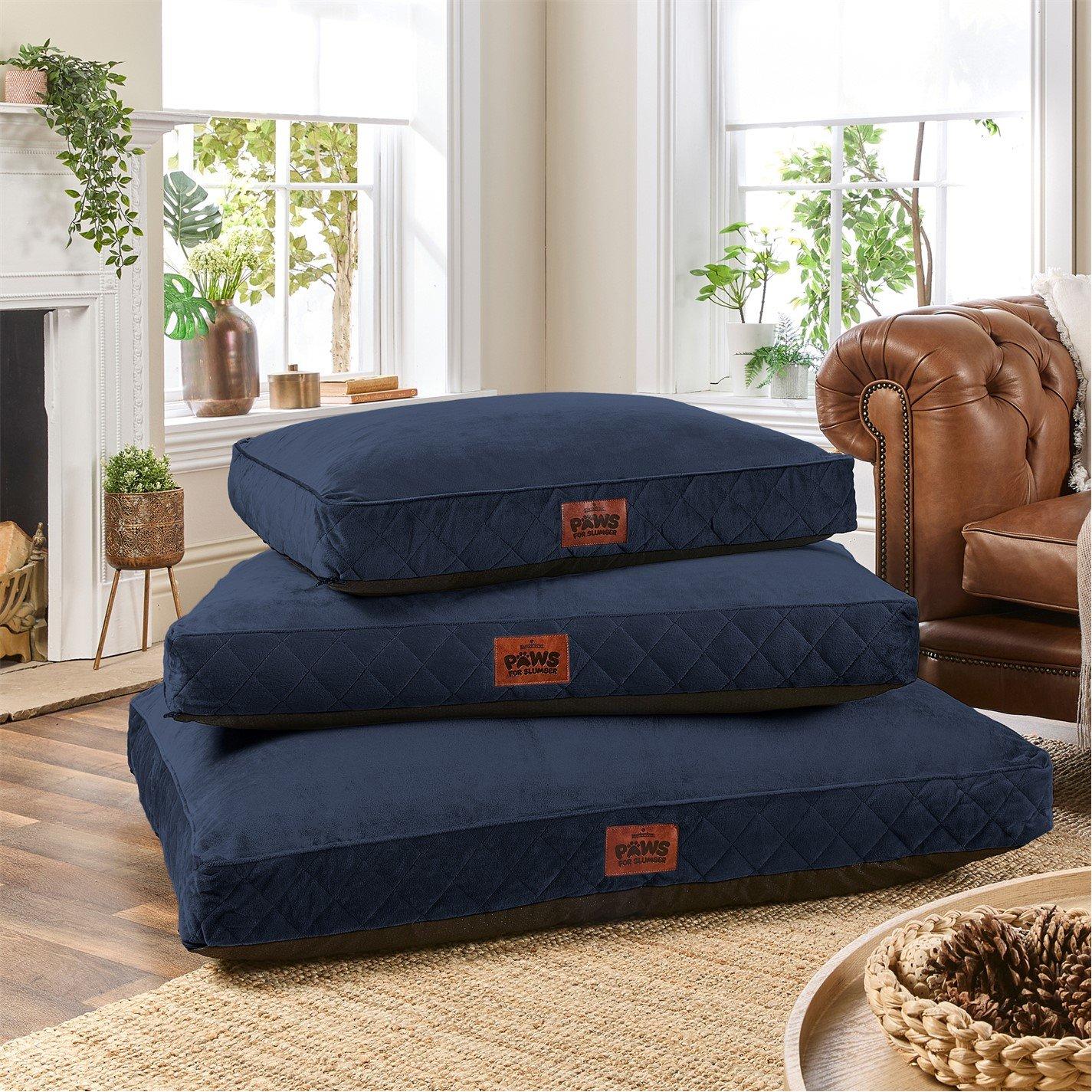Blue - Slumberdown - Paws for Slumber Padded Pet Bed Blue - 1