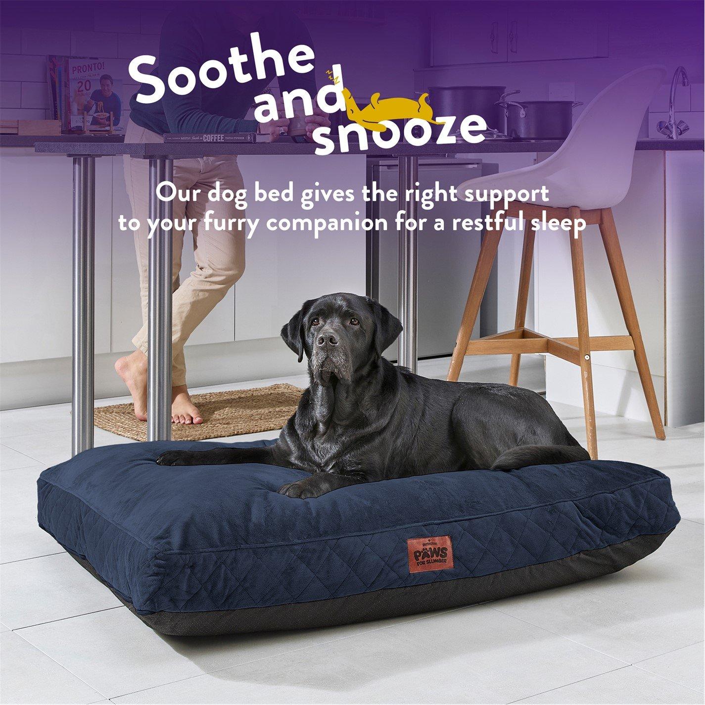 Blue - Slumberdown - Paws for Slumber Padded Pet Bed Blue - 5