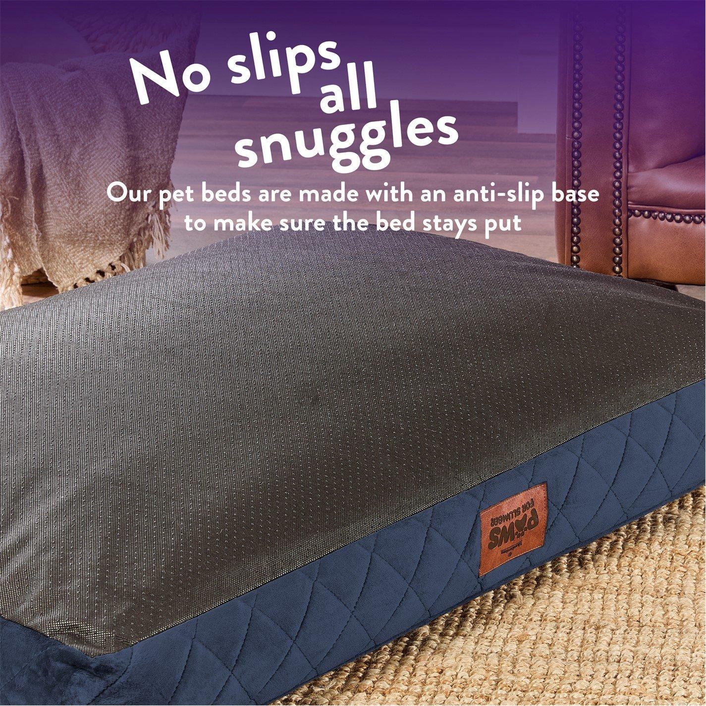 Blue - Slumberdown - Paws for Slumber Padded Pet Bed Blue - 6