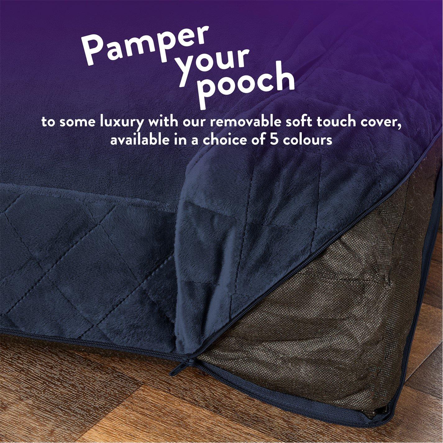 Blue - Slumberdown - Paws for Slumber Padded Pet Bed Blue - 7