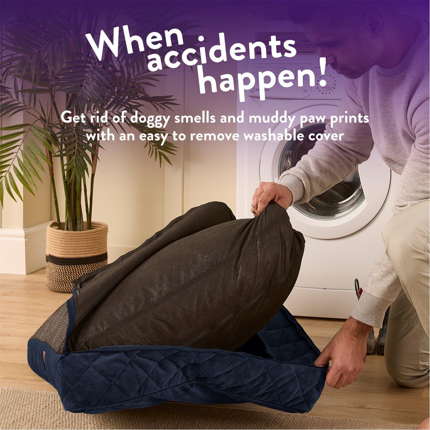 Blue - Slumberdown - Paws for Slumber Padded Pet Bed Blue - 9