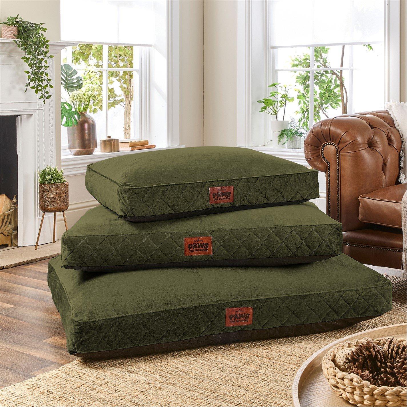 Green - Slumberdown - Paws for Slumber Padded Pet Bed Green - 1
