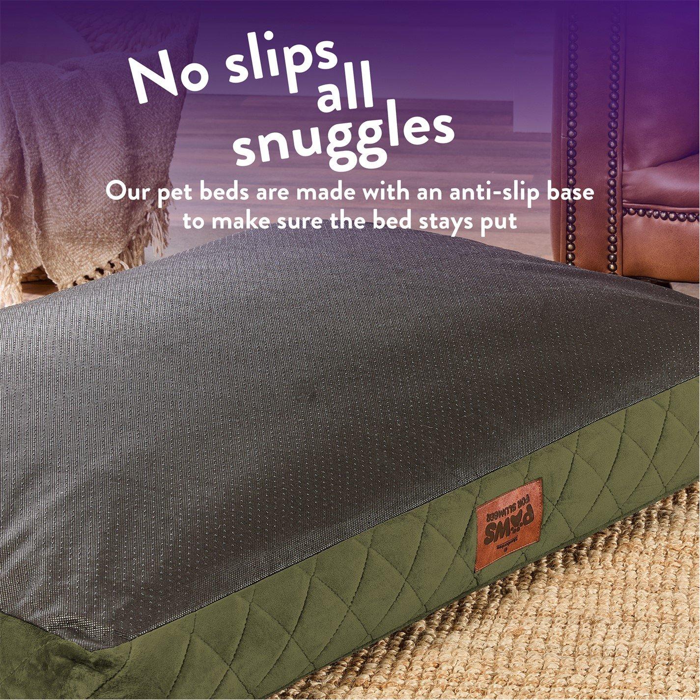 Green - Slumberdown - Paws for Slumber Padded Pet Bed Green - 6