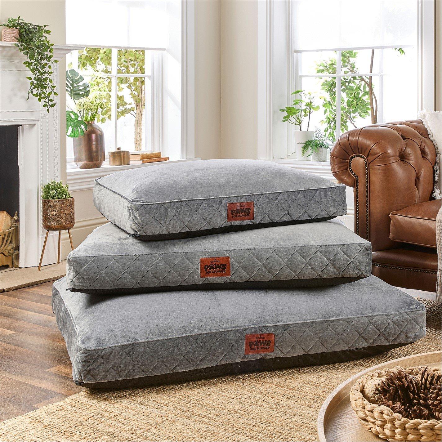 Grey - Slumberdown - Paws for Slumber Padded Pet Bed Grey - 1