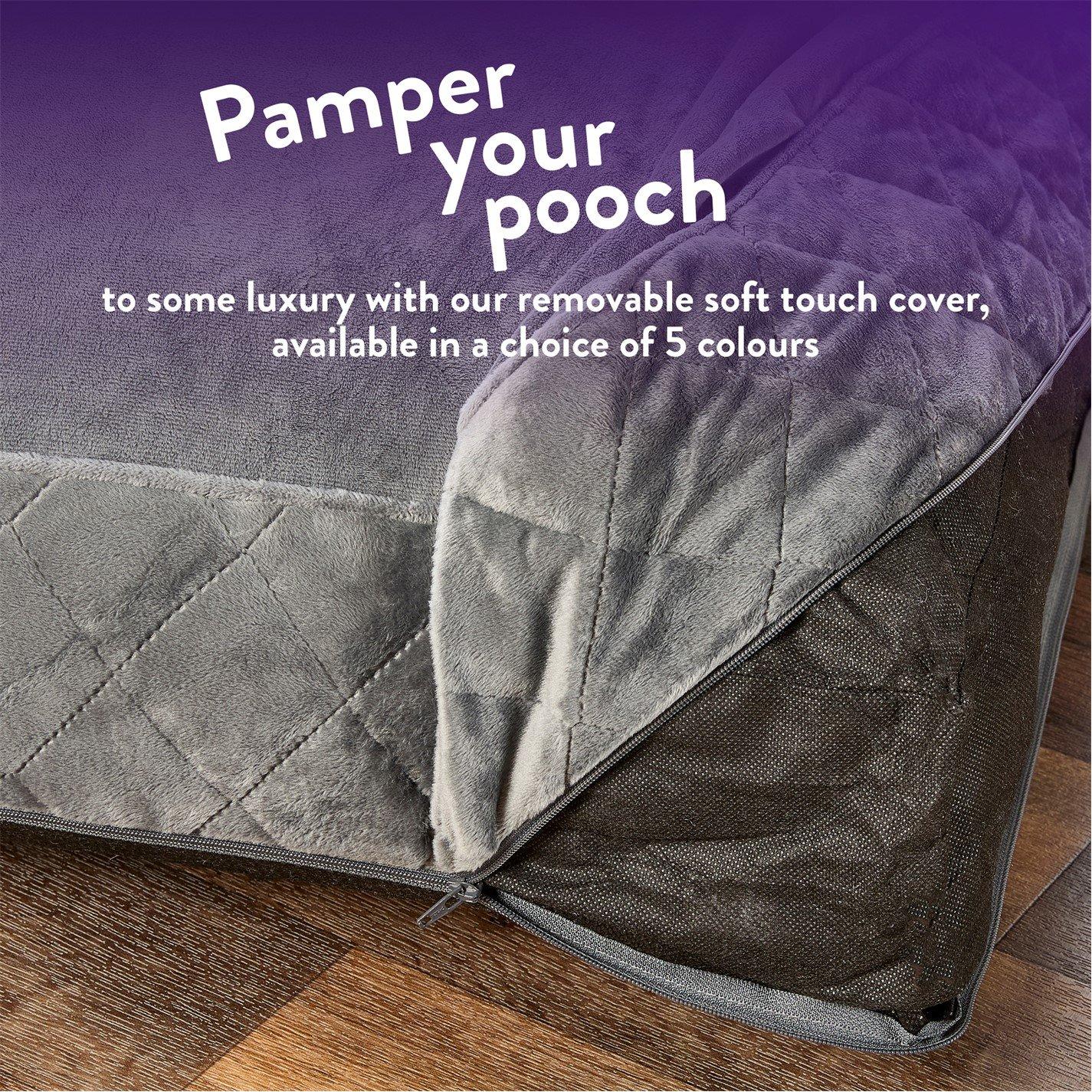 Grey - Slumberdown - Paws for Slumber Padded Pet Bed Grey - 6