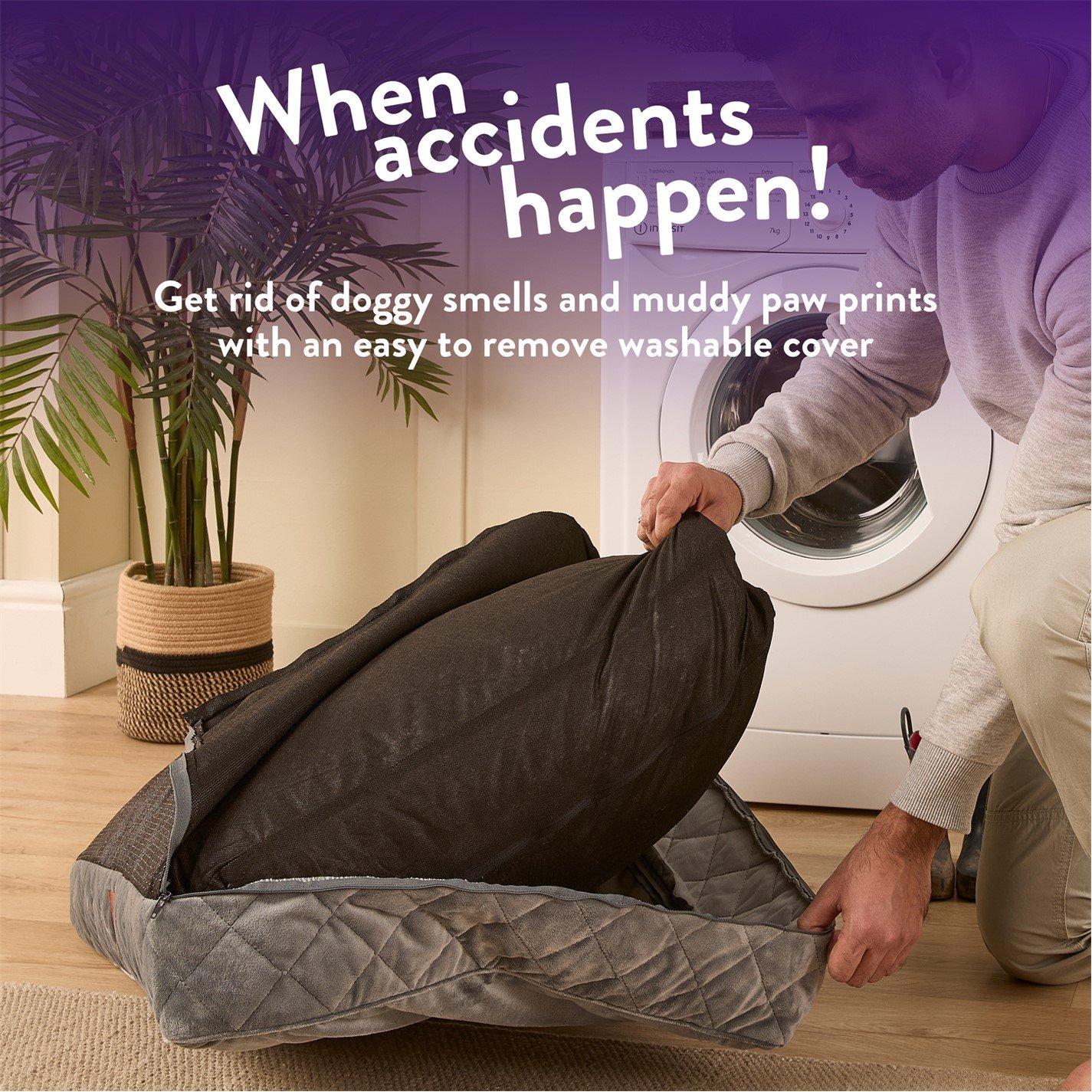 Grey - Slumberdown - Paws for Slumber Padded Pet Bed Grey - 8