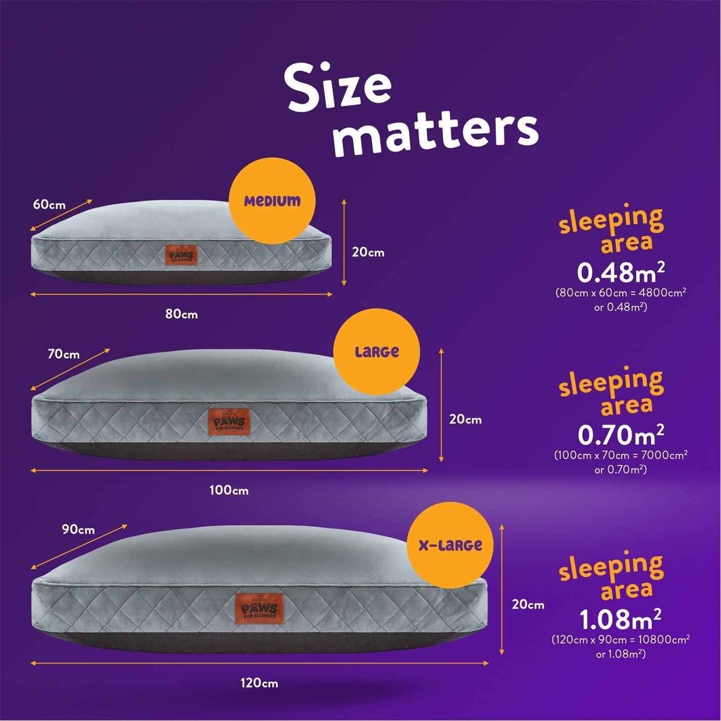 Grey - Slumberdown - Paws for Slumber Padded Pet Bed Grey - 9