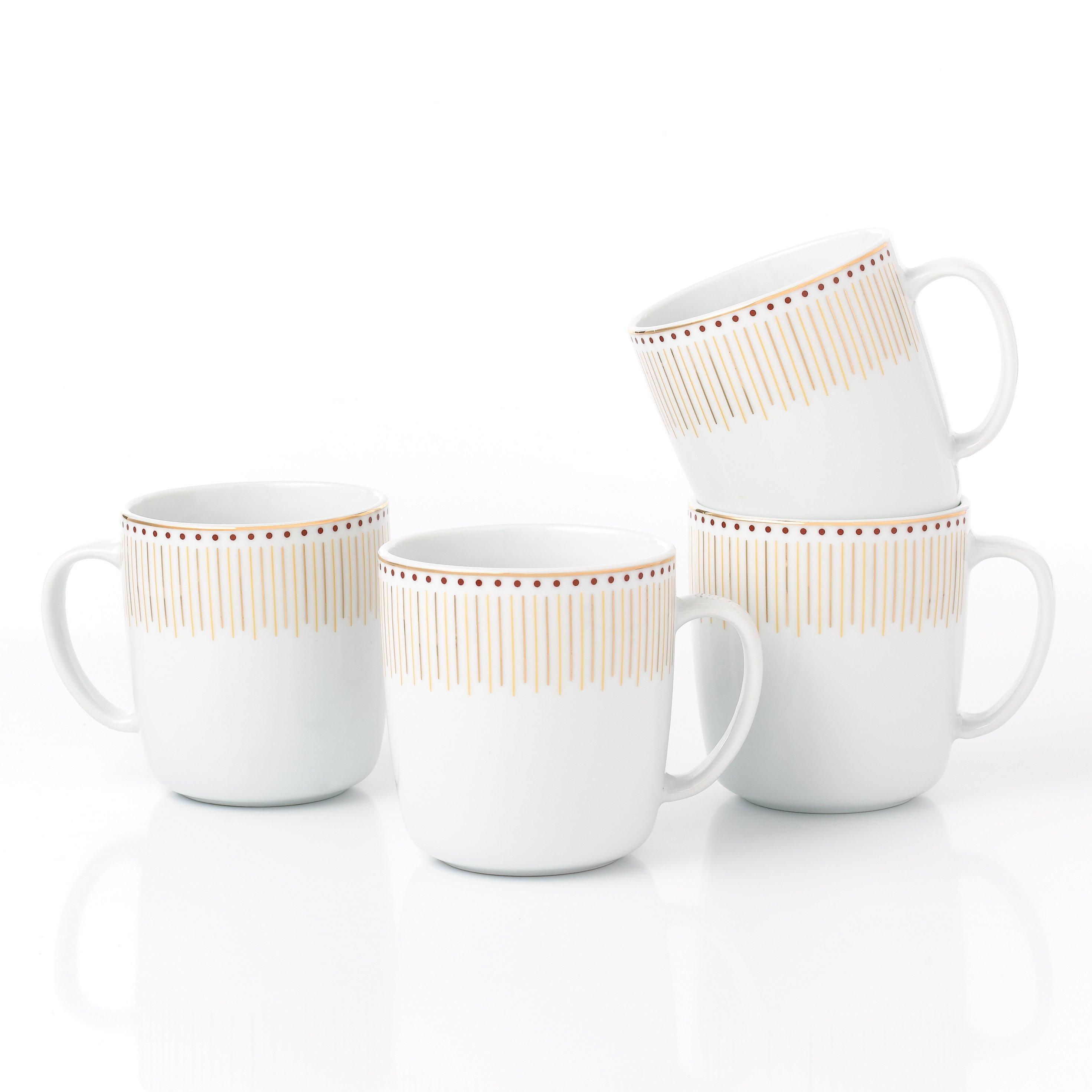 Multi - Waterside - 4PC Gold Radiance Porcelain Mug Set - 2