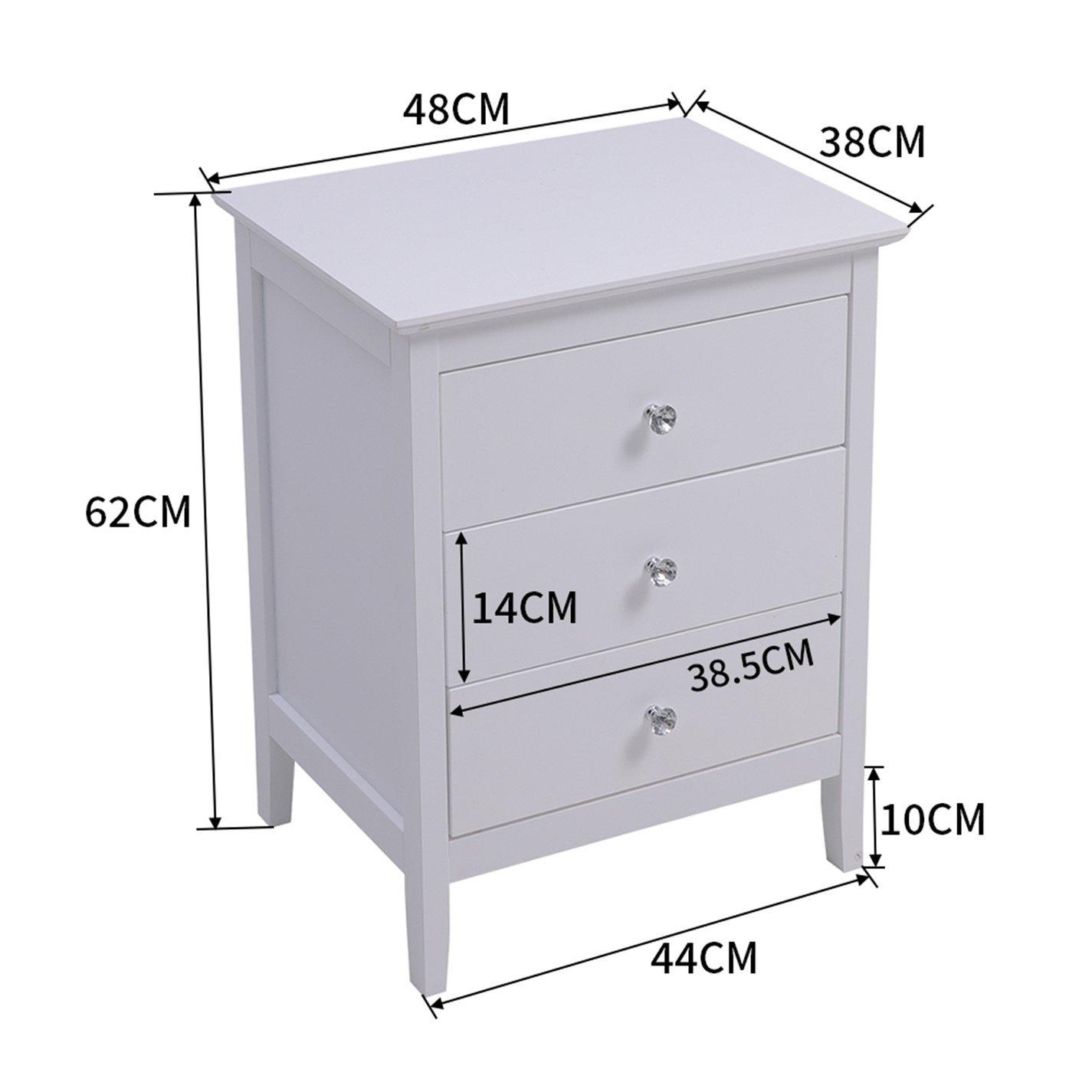 White - Kabinet UK - 3-Drawer Vertical Storage Cabinet - 7