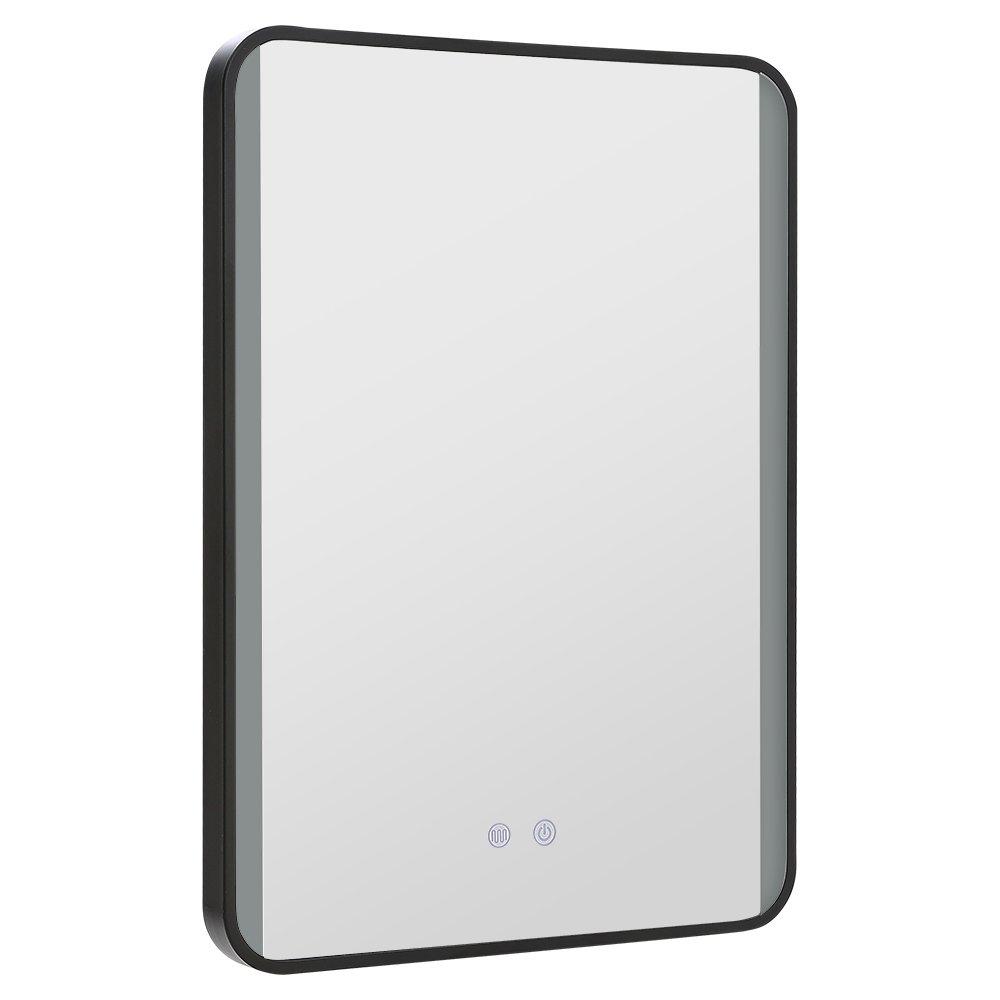 Black - Kabinet UK - Framed Retangular LED Light Bathroom Vanity Mirror - 3