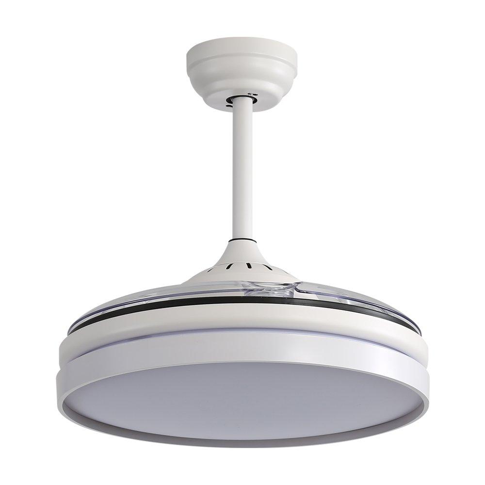 White - Kabinet UK - Acrylic Ceiling Fan Light with Retracted Blades - 3