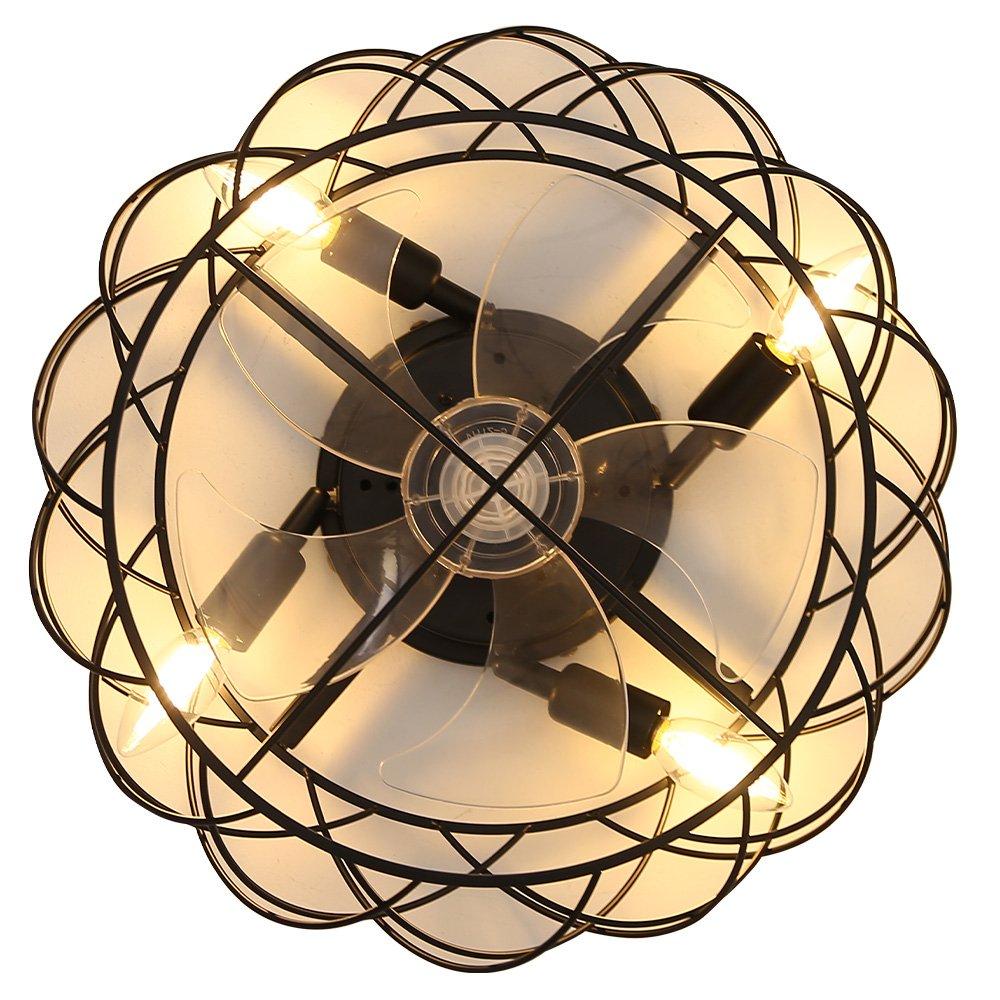Black - Kabinet UK - Black Cage Ceiling Fan Light - 3