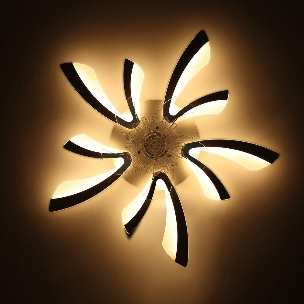 White - Kabinet UK - 78cm Creative Ceiling Fan with LED Lights - 4