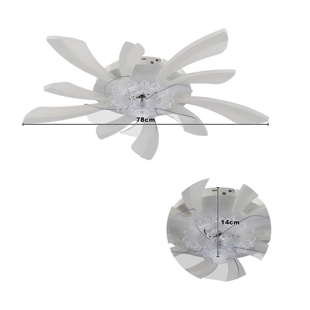 White - Kabinet UK - 78cm Creative Ceiling Fan with LED Lights - 7