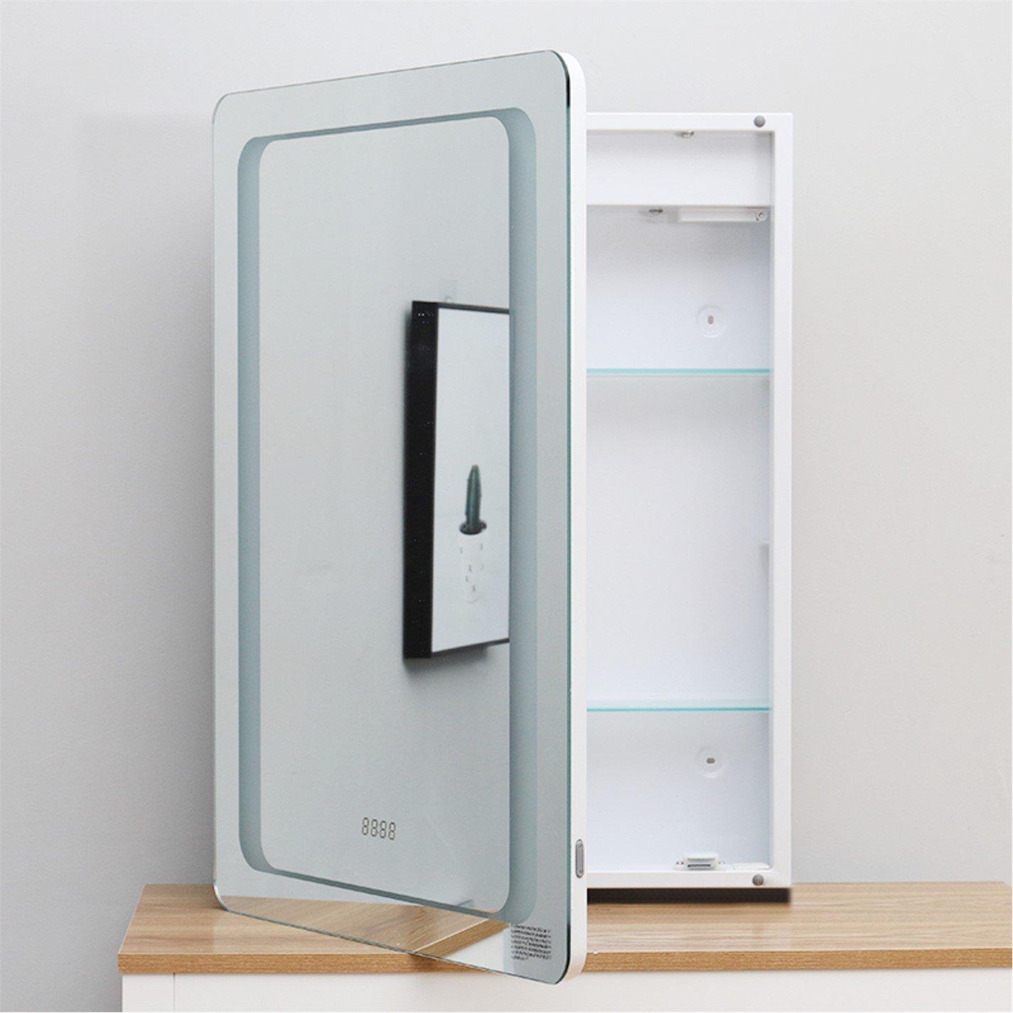 White - Kabinet UK - Smart Rectangle Wall Mounted LED Mirror Cabinet - 5