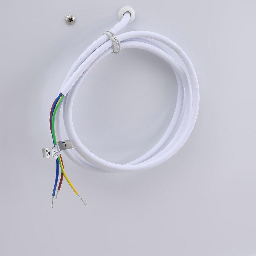 White - Kabinet UK - Rectangular Anti-Fog LED Vanity Mirror with Clock - 7