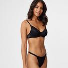 Noir - Jack Wills - Embroidered Lace Thong - 4