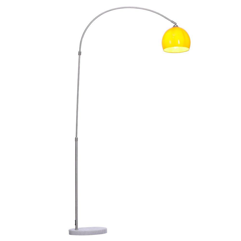 Orange - Kabinet UK - Modern Arched Floor Lamp with Marble Base - 2
