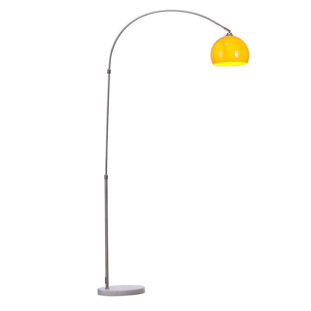 Orange - Kabinet UK - Modern Arched Floor Lamp with Marble Base - 3