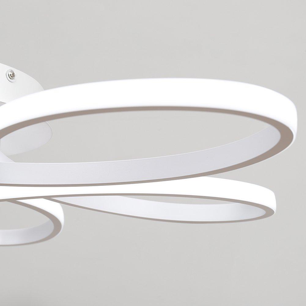 White - Kabinet UK - Modern Acrylic Petal LED Semi Ceiling Light - 4