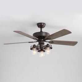 Cottonfy UK Crystalline 5-Blade Ceiling Light with Pull Chain