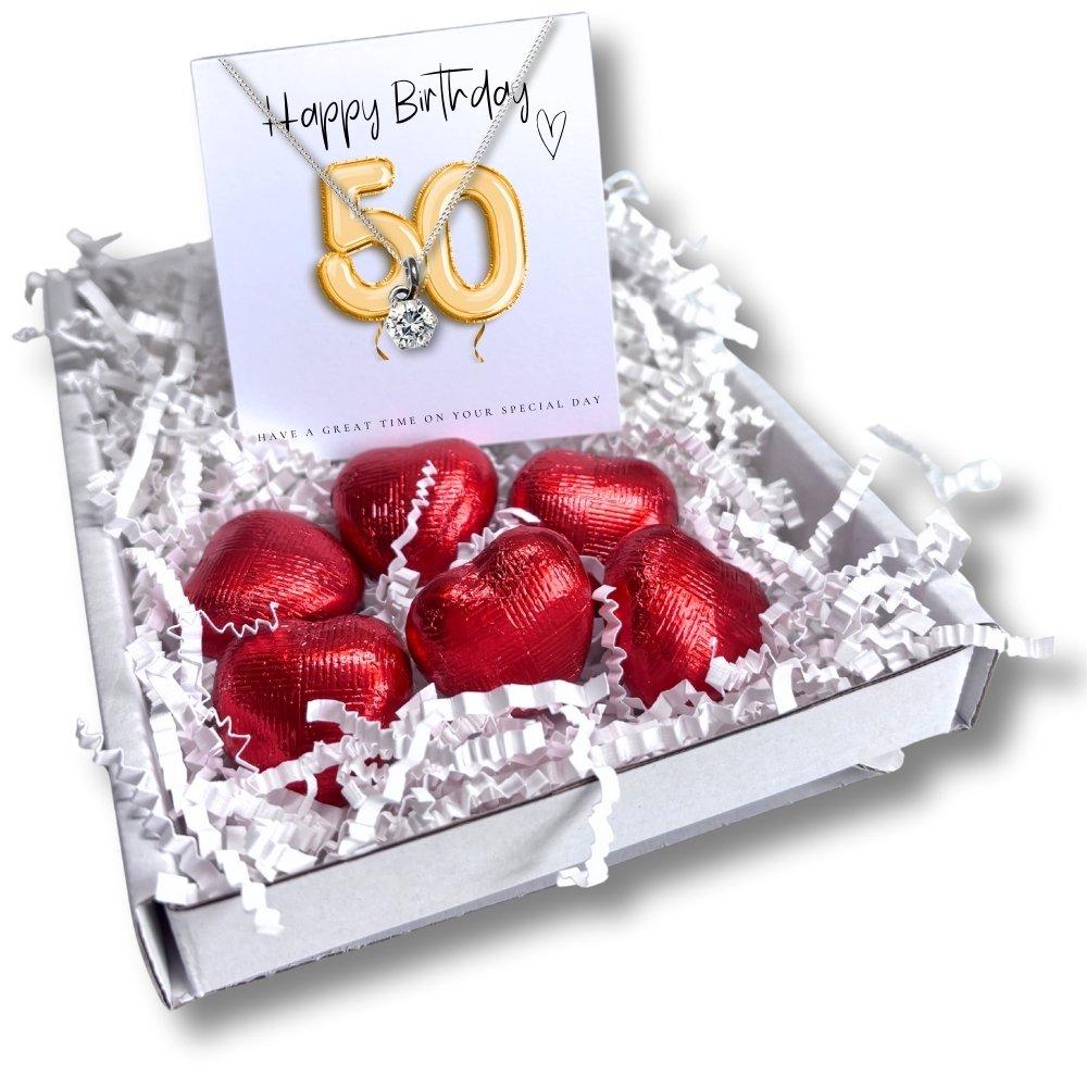 Silver - Aye Do Gifts - 50th Birthday Mini Gift Hamper - Necklace - 1