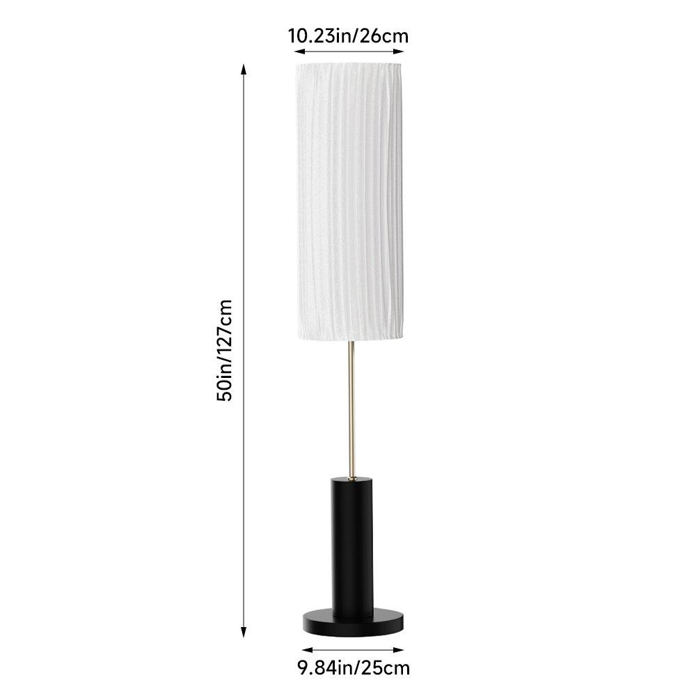 Black - Kabinet UK - Simple Retro Floor Lamp with Fabric Lampshade - 7