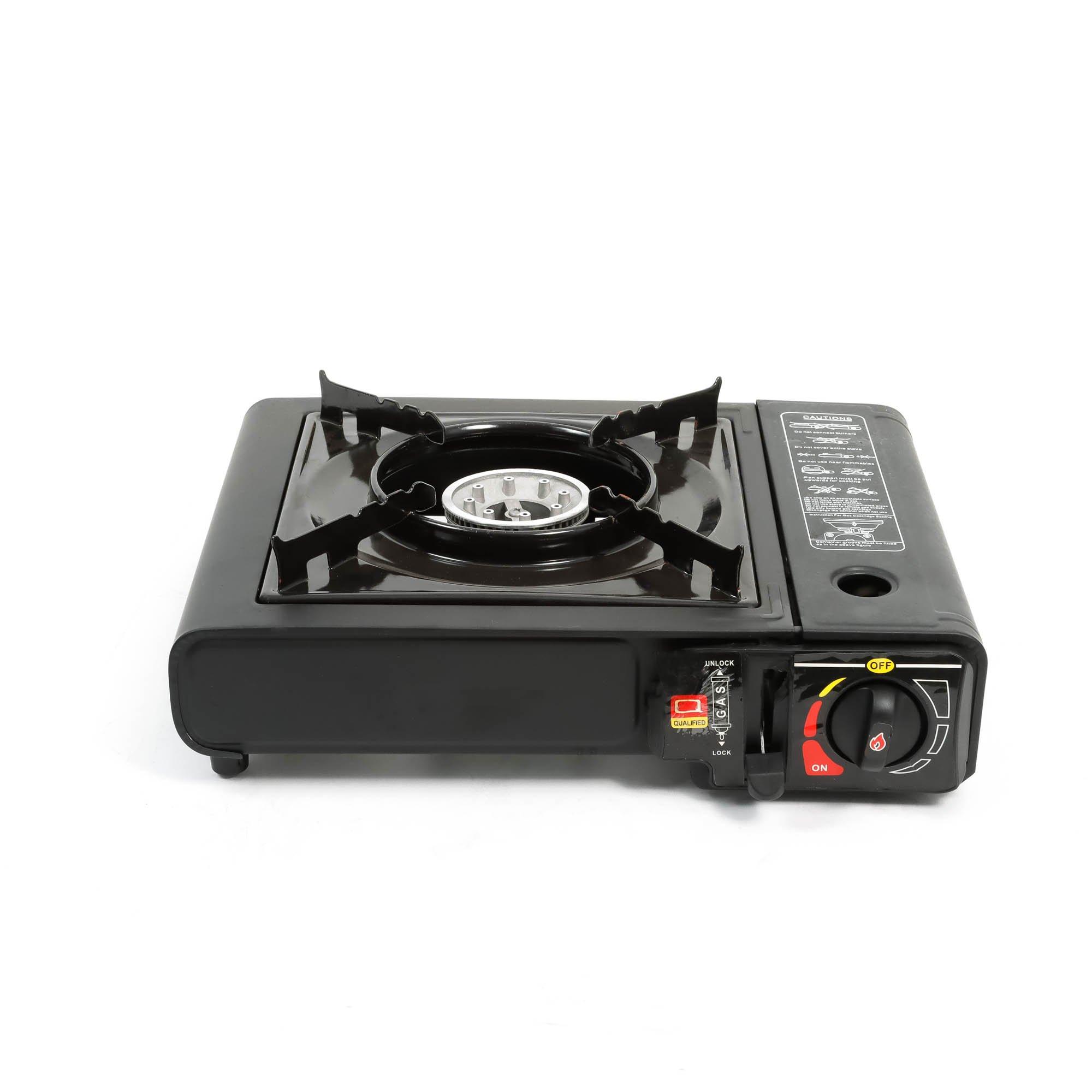 Black - Streetwize - Single Burner Portable Gas Stove - 1