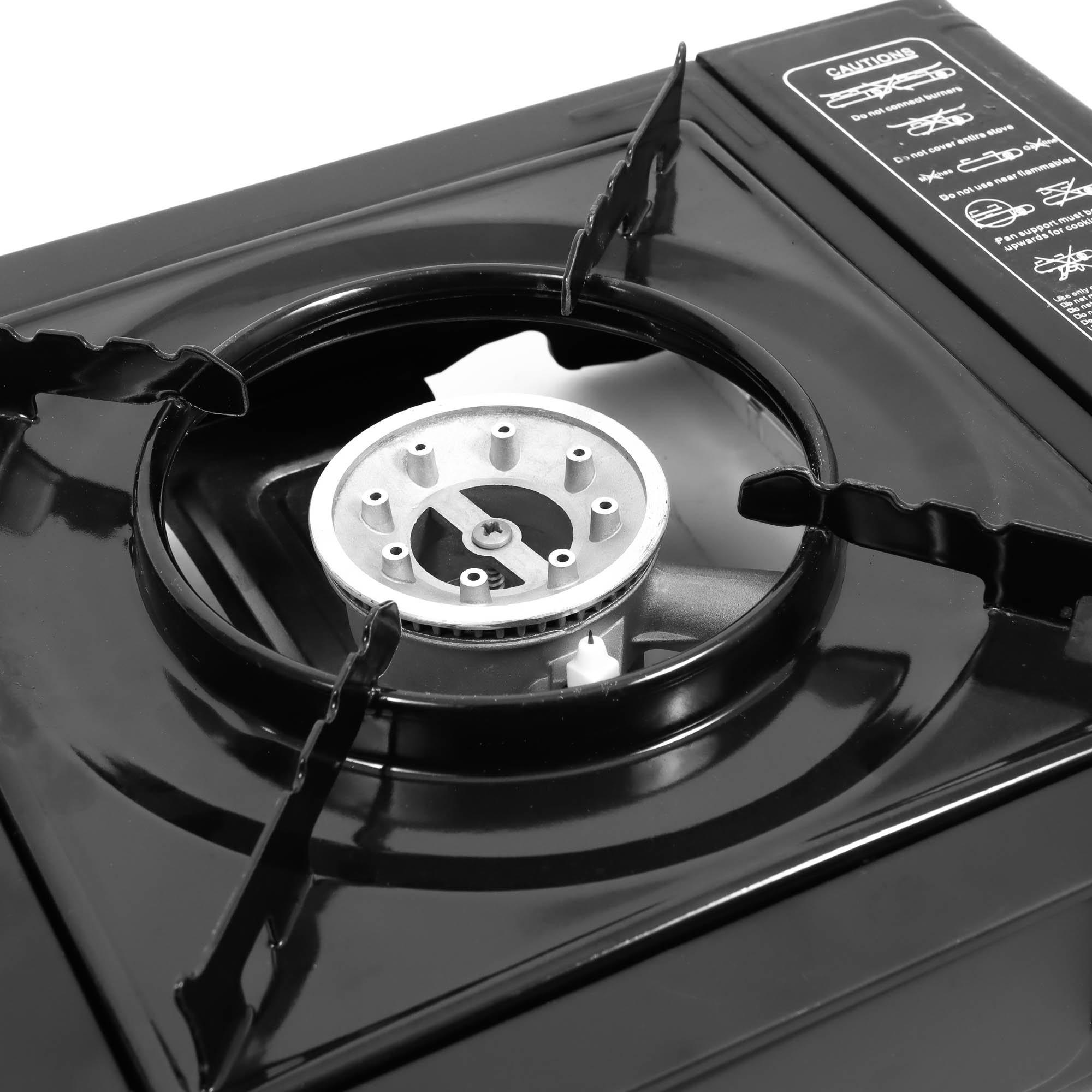 Black - Streetwize - Single Burner Portable Gas Stove - 3
