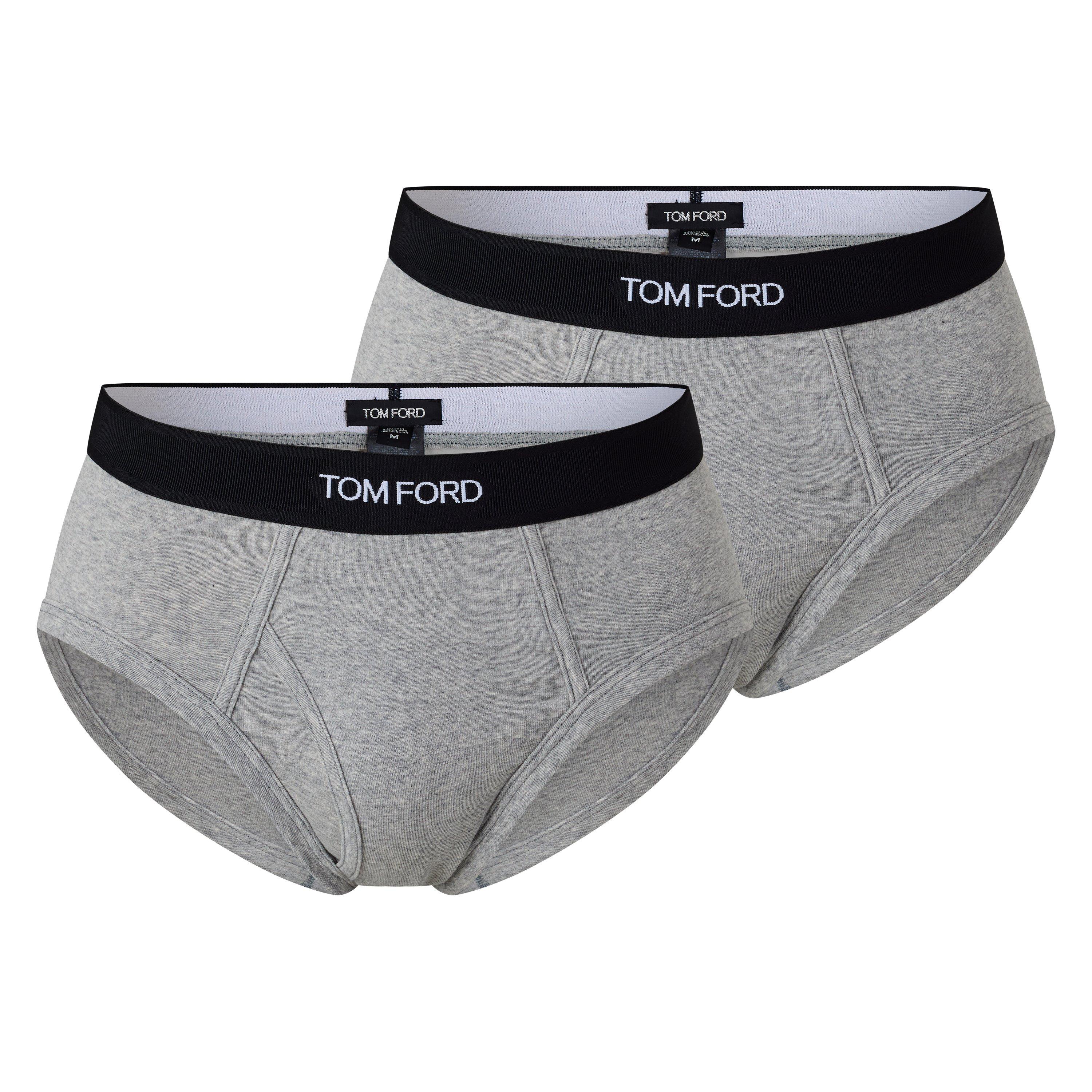 Men's Plain Cotton Briefs, 2-Pack